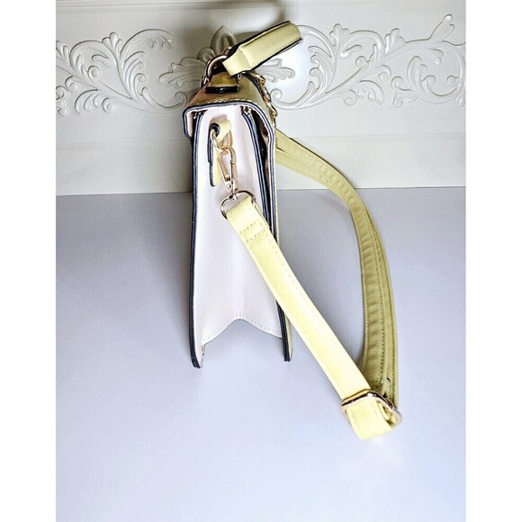 ALDO AnnieBrook Flap Satchel Cross Body Purse with Gold Chain Trim - Picture 5 of 9